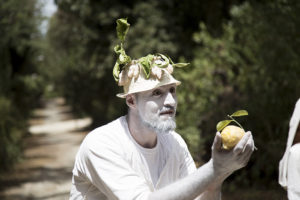 Attore truccato da Ceramica di Capodimonte Fruttivendolo